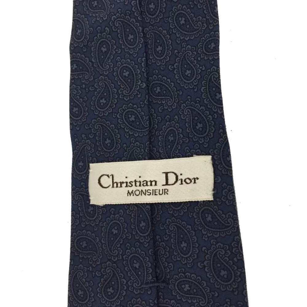 Christian Dior Paisley Pattern Tie - Picture 3 of 10